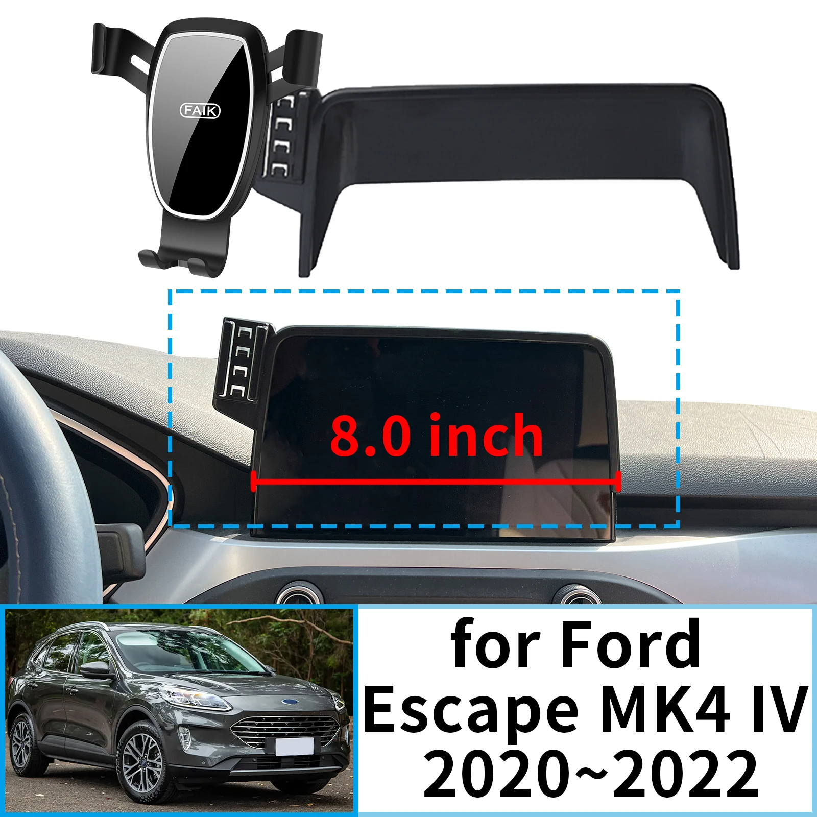 fit for Ford Escape MK4 IV 2020 2021 2022 (8in) Stable Clip-On Phone Holder Mount Screen Base No Vibration Car accessoires
fit for Ford Escape MK4 IV 2020 2021 2022 (8in) Stable Clip-On Phone Holder Mount Screen Base No Vibration Car accessoires