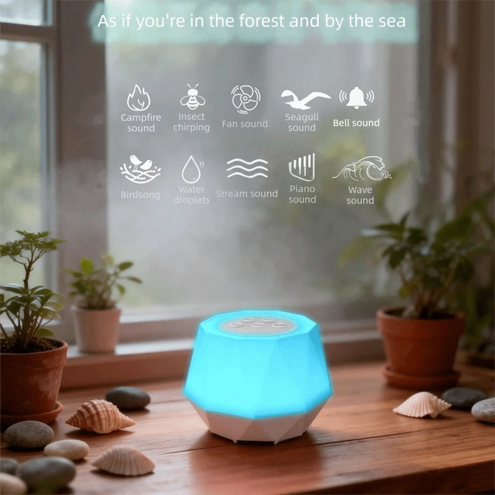 Intelligent Charging White Noise Night Light Timed Rainbow Light 10 Soothing Sounds Sleep Sound Machine Colorful Lighting
Intelligent Charging White Noise Night Light Timed Rainbow Light 10 Soothing Sounds Sleep Sound Machine Colorful Lighting