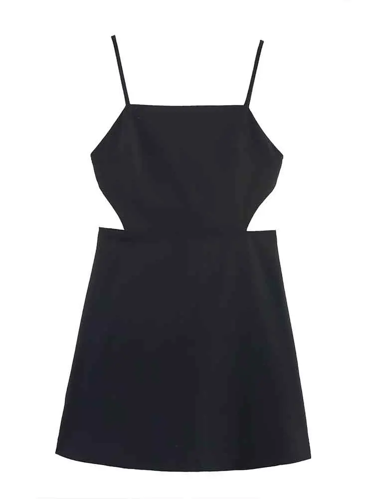 European style new women's fashion versatile simple solid color slim open design short suspender dress
European style new women's fashion versatile simple solid color slim open design short suspender dress