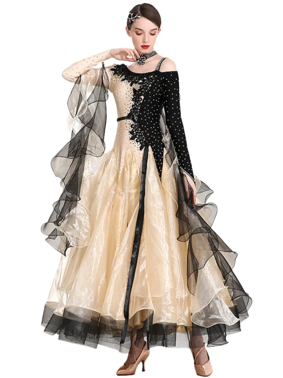 2025 Woman Waltz Tango Dress Ballroom Dance Big Swing Dress Competition Gb Performance Modern Dance Costumes MQ8210
2025 Woman Waltz Tango Dress Ballroom Dance Big Swing Dress Competition Gb Performance Modern Dance Costumes MQ8210