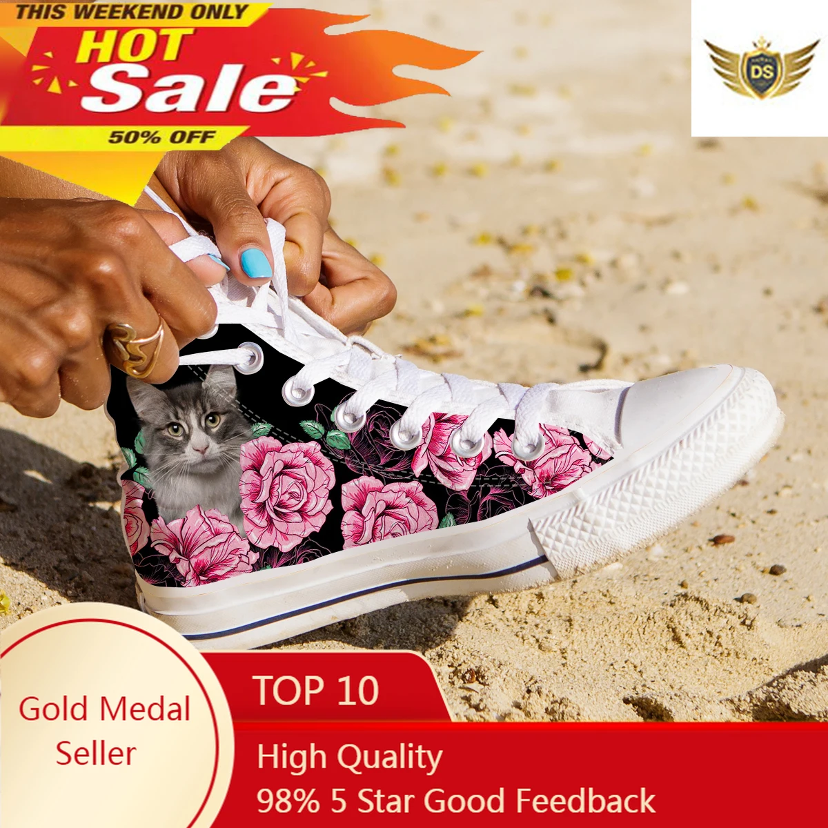 Pink Rose Canvas Sneakers Cute Cat Printed High-top Shoes Brand DIY Custom Casual Breathable Lace-up Round Toe Кроссовки Мужские
Pink Rose Canvas Sneakers Cute Cat Printed High-top Shoes Brand DIY Custom Casual Breathable Lace-up Round Toe Кроссовки Мужские