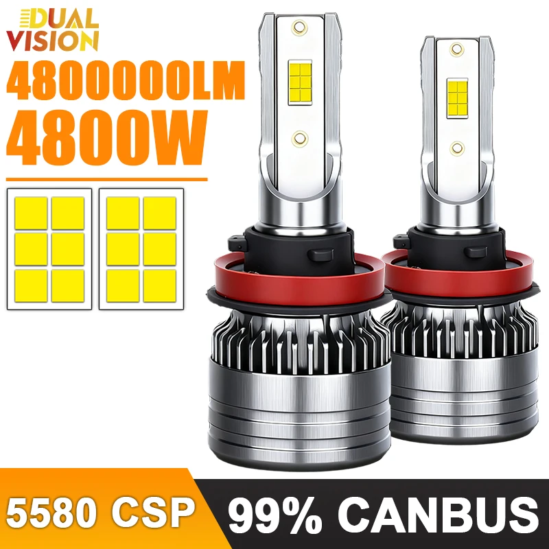 4800W 4800000LM H7 H4 H1 H8 H9 H11 9005 9006 HB3 HB4 9012 HIR2 Auto Fog Light Bulb Canbus 6000K White 5580 CSP LED Car Headlight
4800W 4800000LM H7 H4 H1 H8 H9 H11 9005 9006 HB3 HB4 9012 HIR2 Auto Fog Light Bulb Canbus 6000K White 5580 CSP LED Car Headlight