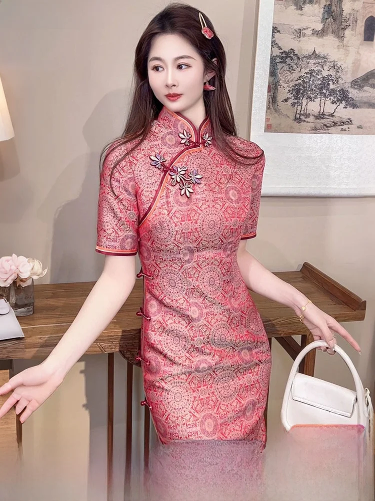 Red Eight Pass Dyeing 00 Silk Song Jin ort Sve Dr Women's New Chinese Sle Silk Improved
Red Eight Pass Dyeing 00 Silk Song Jin ort Sve Dr Women's New Chinese Sle Silk Improved