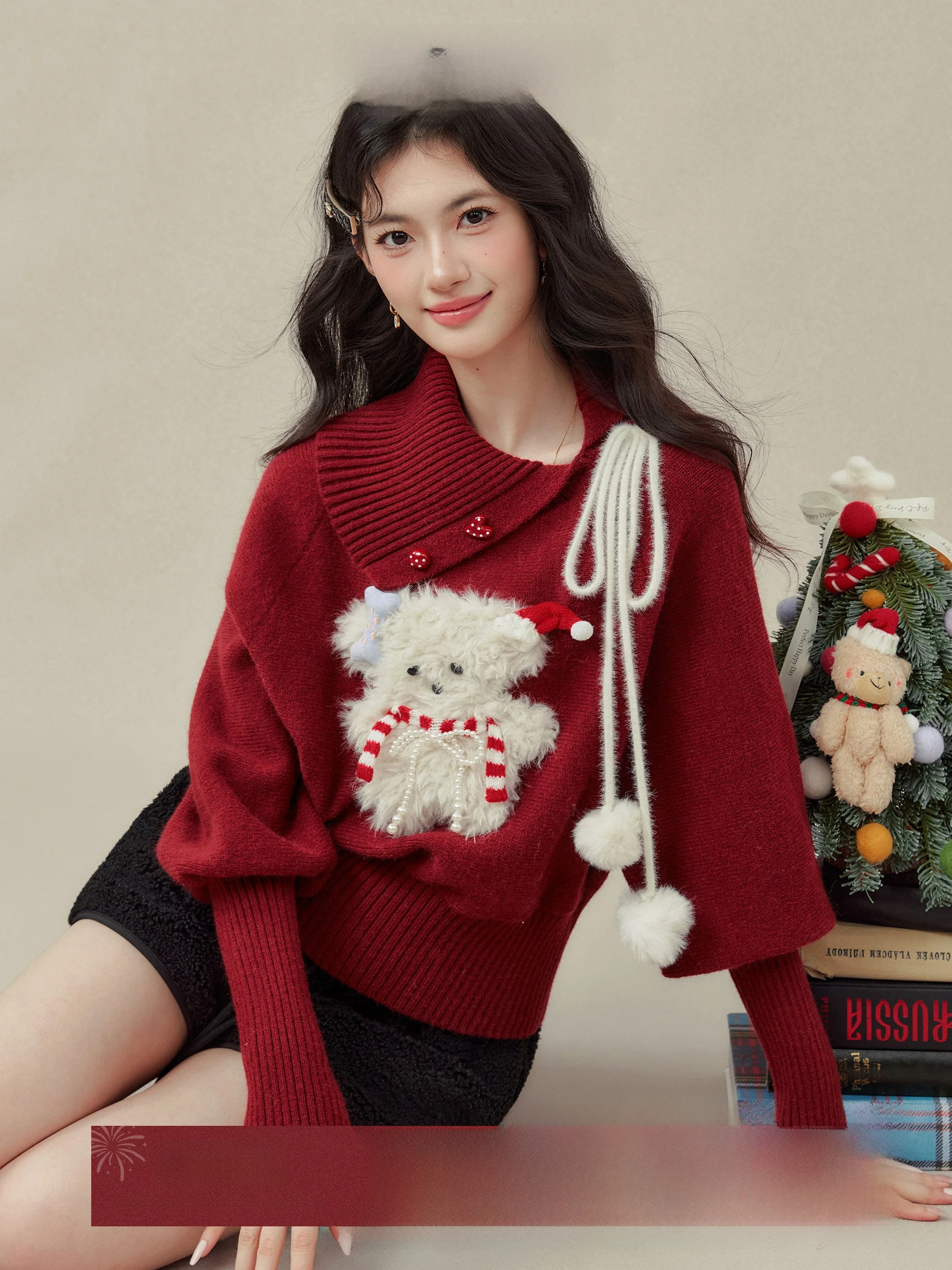 Красный свитер Cisas с воротником-стойкой для женщин, зимний, новогодний, повседневный, приталенный, с длинным рукавом, вязаный, для девушек
Красный свитер Cisas с воротником-стойкой для женщин, зимний, новогодний, повседневный, приталенный, с длинным рукавом, вязаный, для девушек