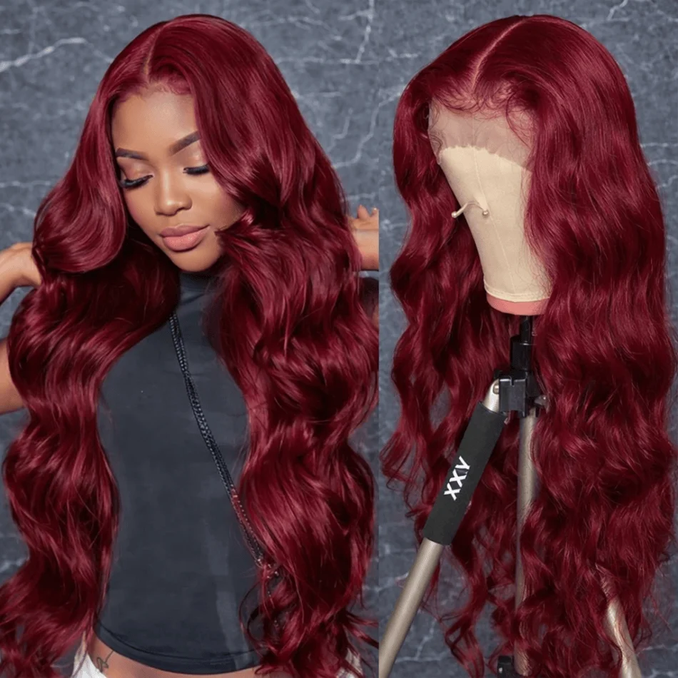Высококачественные бургундские парики с волнистым эффектом, 13x4 HD, с кружевной передней частью, из бразильских натуральных волос, предварительно выщипанные, с прозрачным HD-кружевом, для женщин
Высококачественные бургундские парики с волнистым эффектом, 13x4 HD, с кружевной передней частью, из бразильских натуральных волос, предварительно выщипанные, с прозрачным HD-кружевом, для женщин