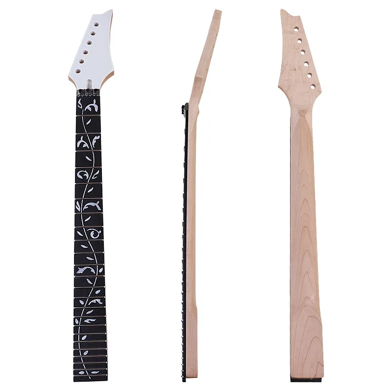 Electric guitar neck, double-cranked 24fre white scallop decorated fingerboard, DIY modified guitar handle
Electric guitar neck, double-cranked 24fre white scallop decorated fingerboard, DIY modified guitar handle