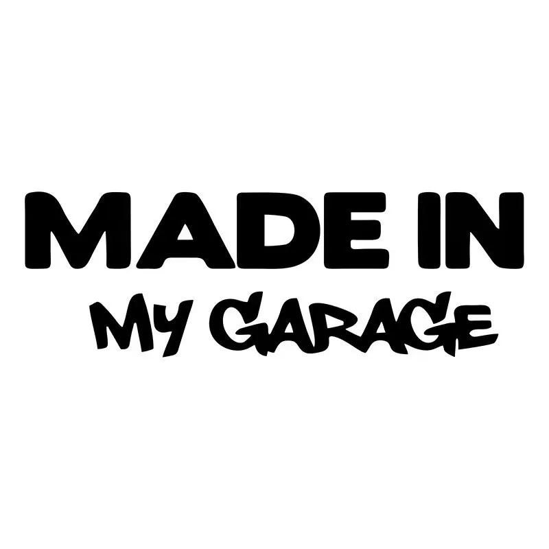 17.8x5.9cm Car Decal "MADE IN MY GARAGE" - Unique Creative Window, Body and Boot Decoration
17.8x5.9cm Car Decal "MADE IN MY GARAGE" - Unique Creative Window, Body and Boot Decoration