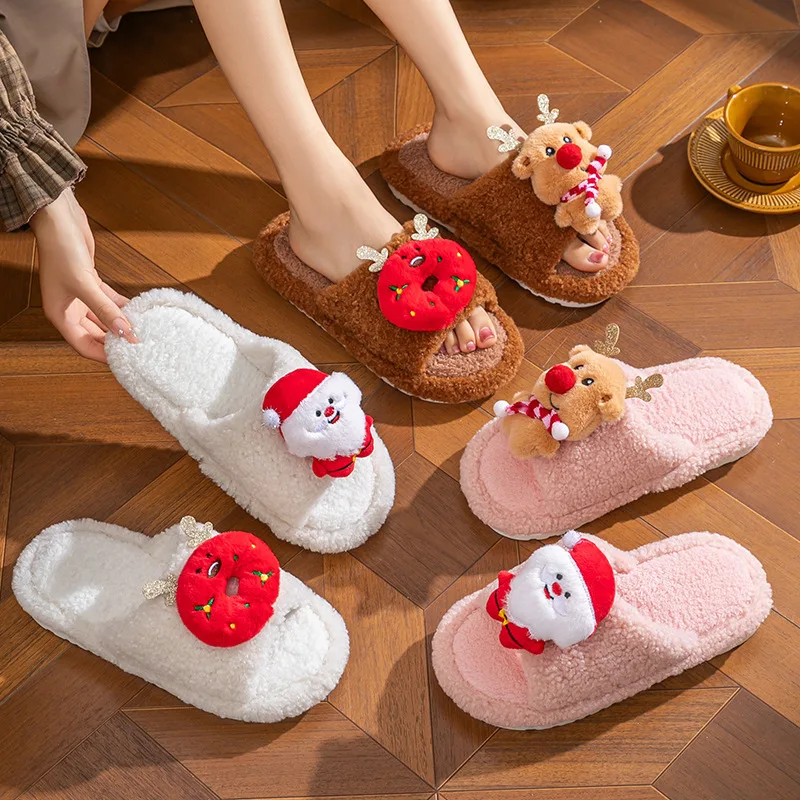 Home slippers INS Style Santa Claus Slippers Christmas Contrast Color Open Toe Cotton Fuzzy Slippers Reindeer Fluffy Slippers
Home slippers INS Style Santa Claus Slippers Christmas Contrast Color Open Toe Cotton Fuzzy Slippers Reindeer Fluffy Slippers