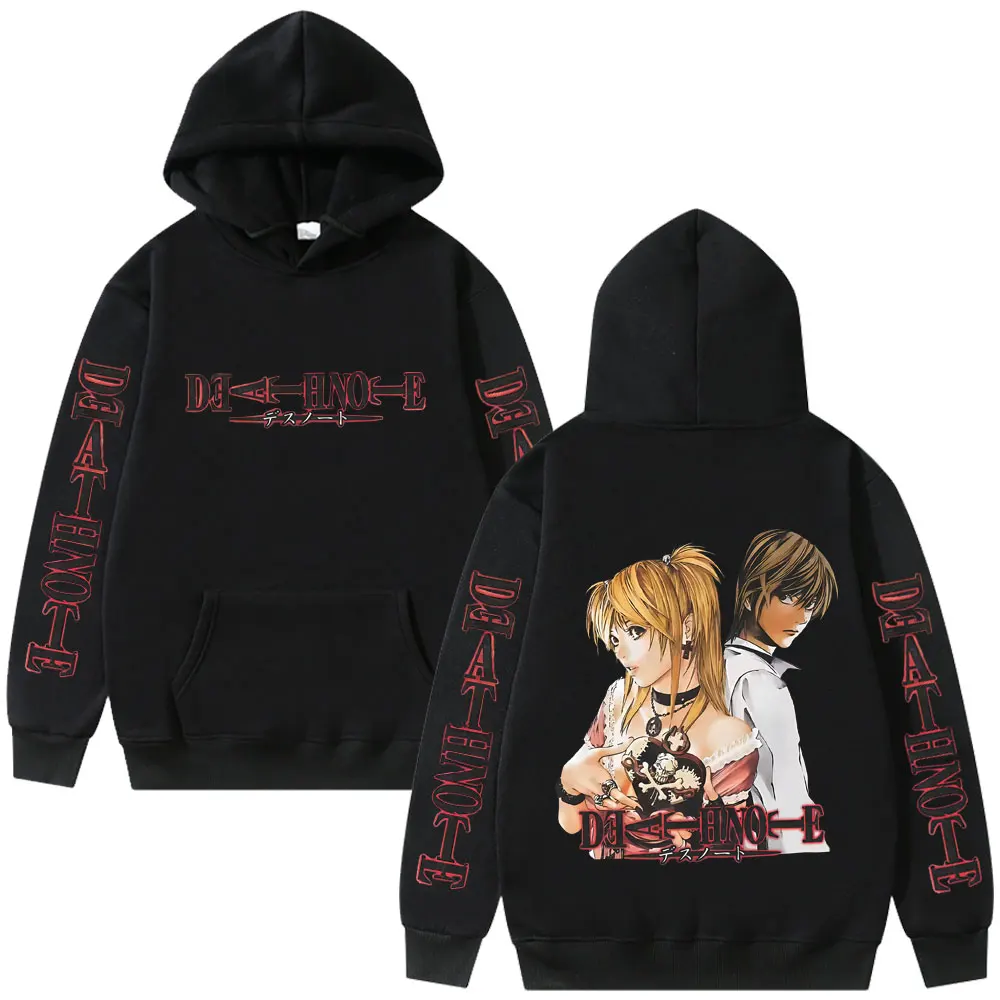 Anime Death Note MisaMisa & Yagami Light Graphic Hoodie Men Women Fashion Oversized Pullover Male Cartoon Manga Merch Streetwear
Anime Death Note MisaMisa & Yagami Light Graphic Hoodie Men Women Fashion Oversized Pullover Male Cartoon Manga Merch Streetwear