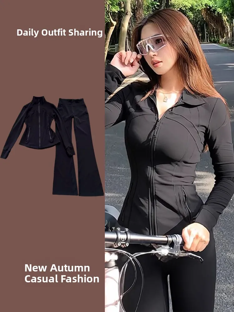 Осенний комплект одежды для йоги, женский модный спортивный комплект для фитнеса, тренировочное верхнее пальто, брюки, длинное нейлоновое повседневное платье на молнии све
Осенний комплект одежды для йоги, женский модный спортивный комплект для фитнеса, тренировочное верхнее пальто, брюки, длинное нейлоновое повседневное платье на молнии све