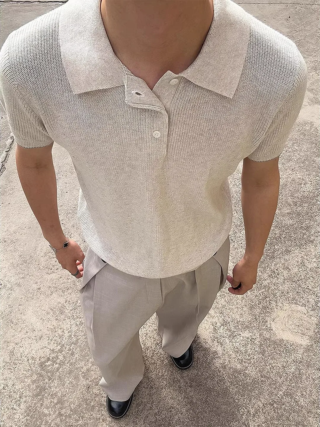 Men's Knitted Shirt Cleanfit Flip Collar Short Sleeve Breathable Casual T-Shirt Summer Leisure Fashion Trendy Brand
Men's Knitted Shirt Cleanfit Flip Collar Short Sleeve Breathable Casual T-Shirt Summer Leisure Fashion Trendy Brand