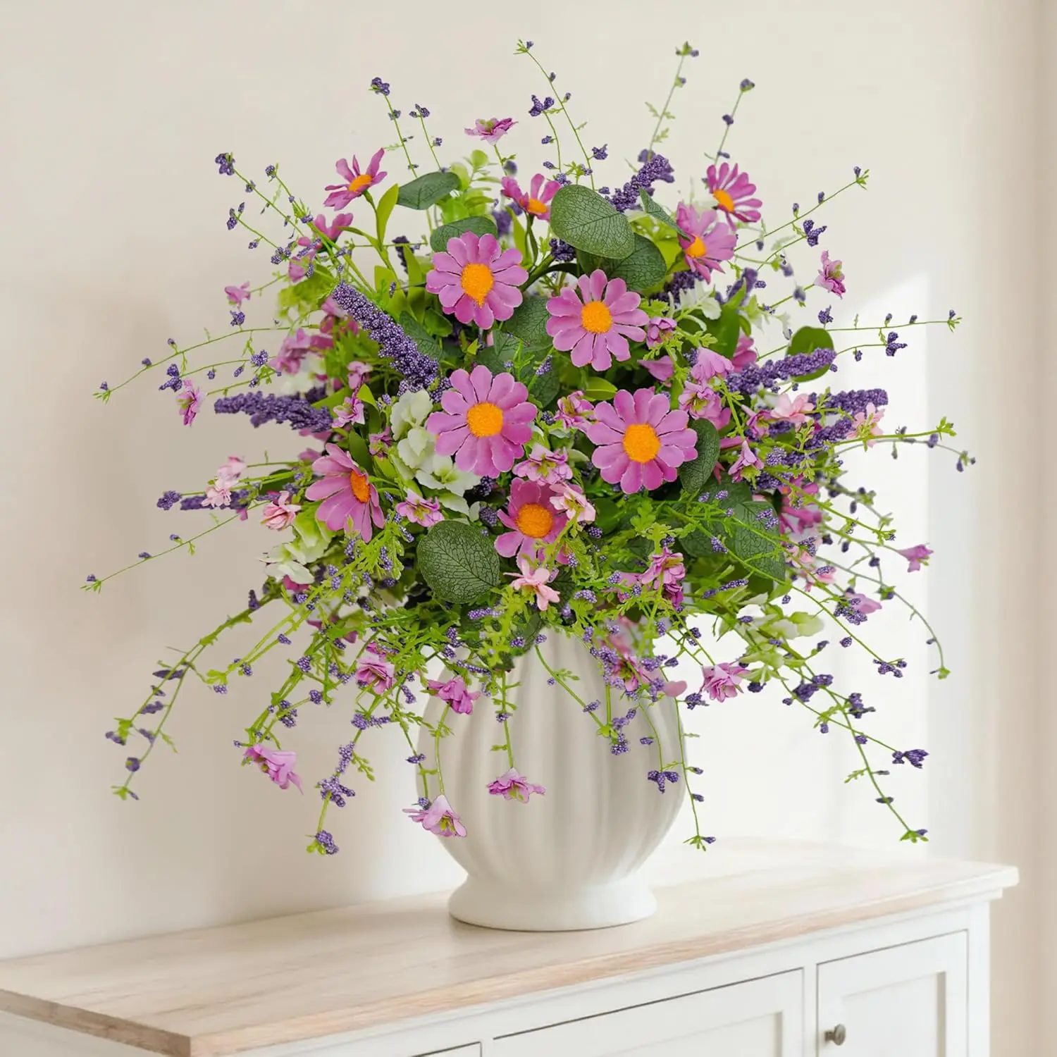 Wild Flowers Artificial, Silk Floral Arrangements 6-Pack Fake Wildflower centerpieces for Tables Indoor Vase Wedding Par
Wild Flowers Artificial, Silk Floral Arrangements 6-Pack Fake Wildflower centerpieces for Tables Indoor Vase Wedding Par