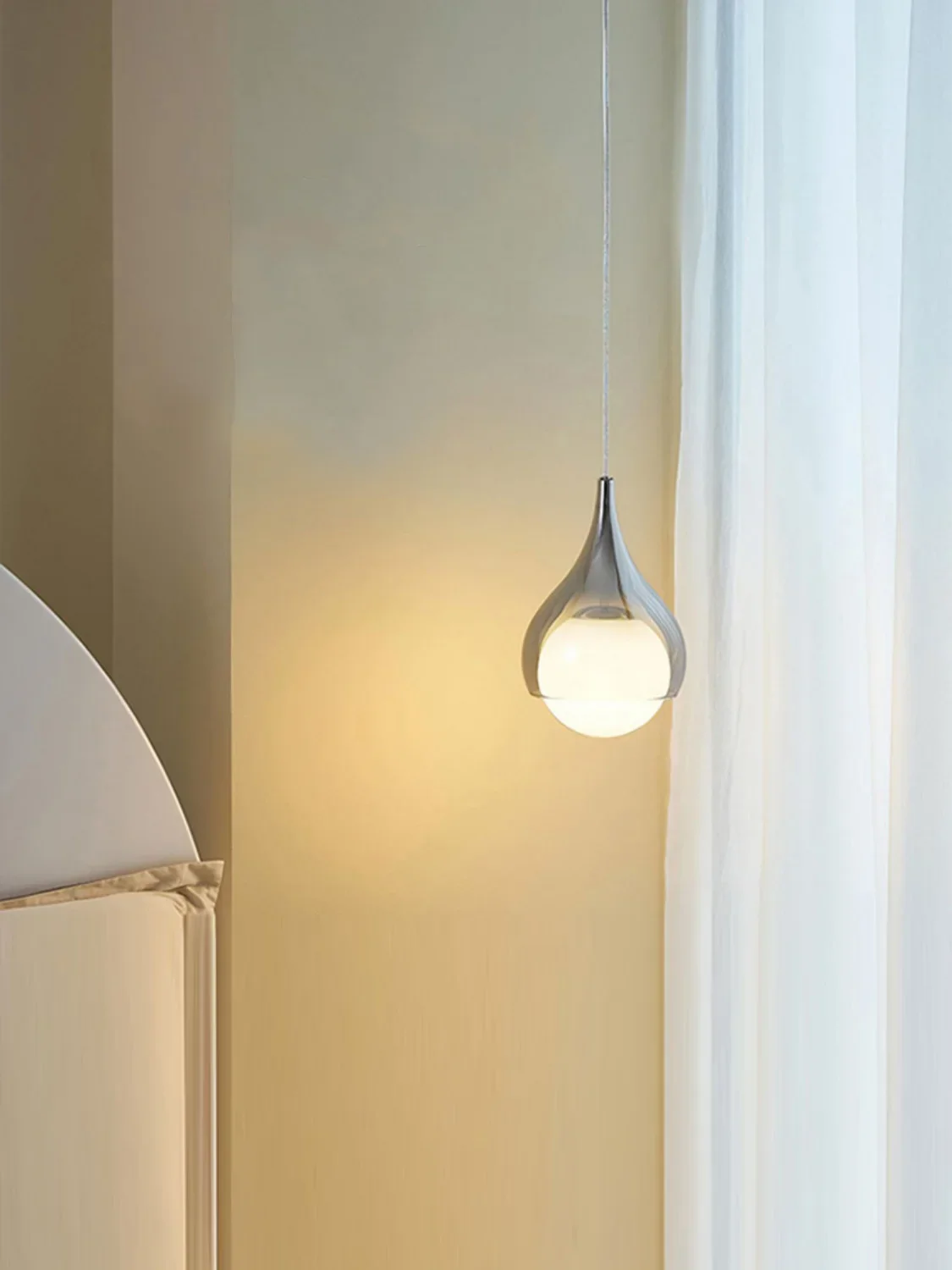 Silver LED Modern Luxury Smoke Gray Glass Shade Pendant Light Bedroom Entryway Indoor Home Decor Suspended Atmospheric Fixture
Silver LED Modern Luxury Smoke Gray Glass Shade Pendant Light Bedroom Entryway Indoor Home Decor Suspended Atmospheric Fixture