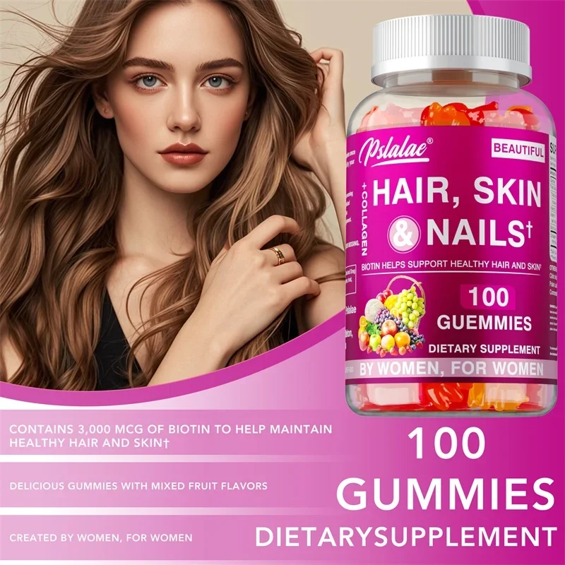 Hair Skin Nails Gummies - Improve Hair Quality, Reduce Split Ends, Moisturize Skin, Reduce Nail Breakage and Delamination
Hair Skin Nails Gummies - Improve Hair Quality, Reduce Split Ends, Moisturize Skin, Reduce Nail Breakage and Delamination
