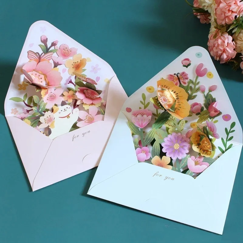 Pop Up Style Surprise Flower Greeting Card Envelope Shape Universal Blessing Creative Gratitude 3D Card Thank You Cards Gift
Pop Up Style Surprise Flower Greeting Card Envelope Shape Universal Blessing Creative Gratitude 3D Card Thank You Cards Gift