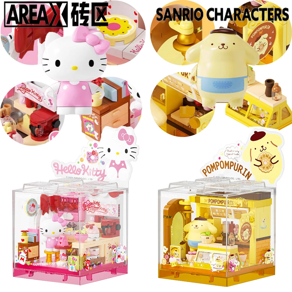 AREA-X Official Sanrio Characters Blocks Toys Anime Stars Dreamy Cute Fun Cartoon Shop Assembly Model Children Hobbies Gifts
AREA-X Official Sanrio Characters Blocks Toys Anime Stars Dreamy Cute Fun Cartoon Shop Assembly Model Children Hobbies Gifts
