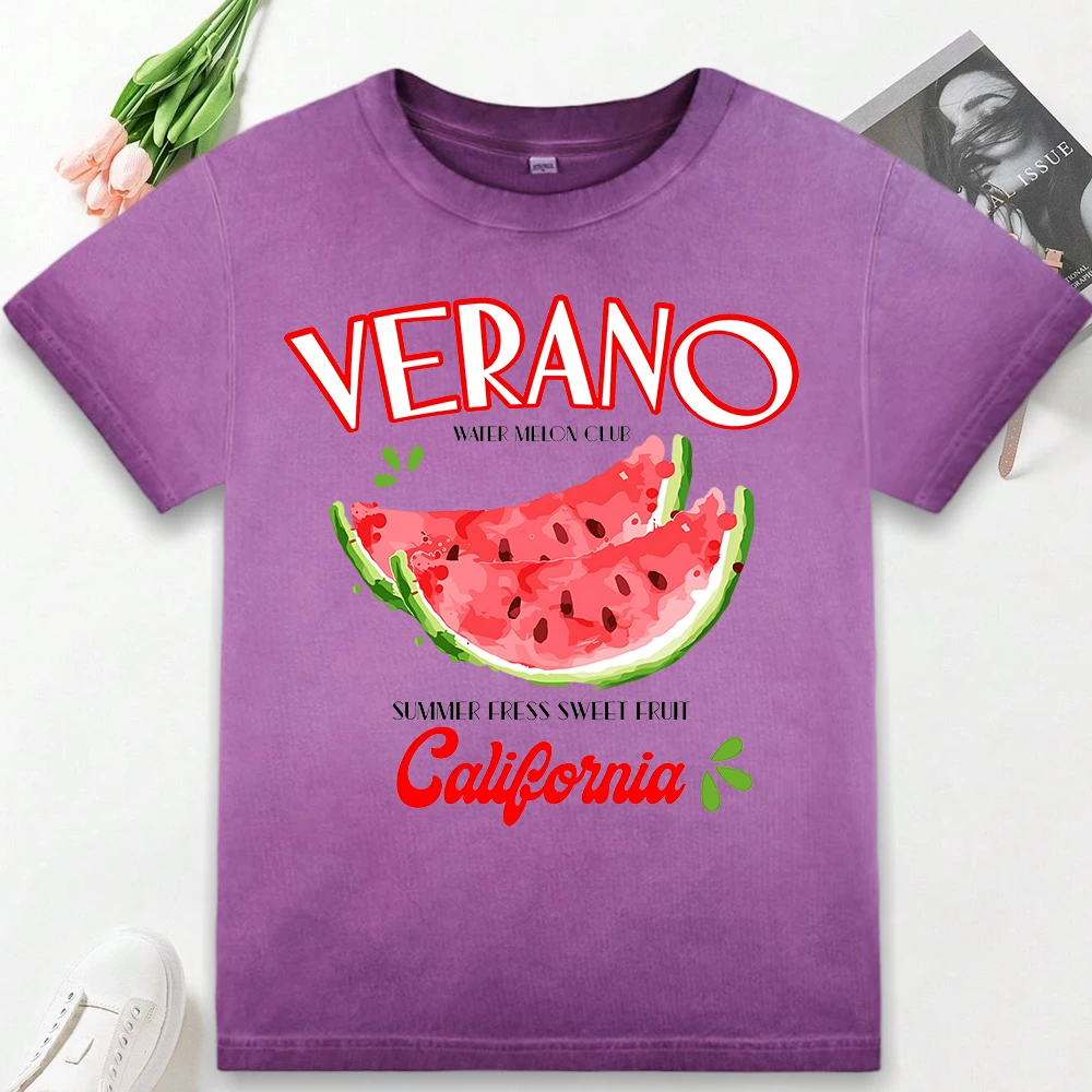 Verano California, летние потертые футболки с принтом арбуза, женская хлопковая одежда с крашением, тонкая футболка Y2K, летние топы с градиентом
Verano California, летние потертые футболки с принтом арбуза, женская хлопковая одежда с крашением, тонкая футболка Y2K, летние топы с градиентом