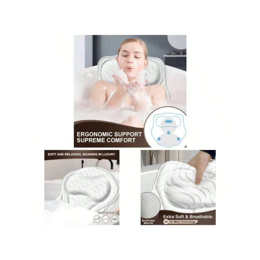 Bath Pillow Luxury Bathtub Pillow - Bath Pillows Tub Neck And Back Support, Tub Pillow Bath With 6 Powerful Suction Cups, Fits
Bath Pillow Luxury Bathtub Pillow - Bath Pillows Tub Neck And Back Support, Tub Pillow Bath With 6 Powerful Suction Cups, Fits