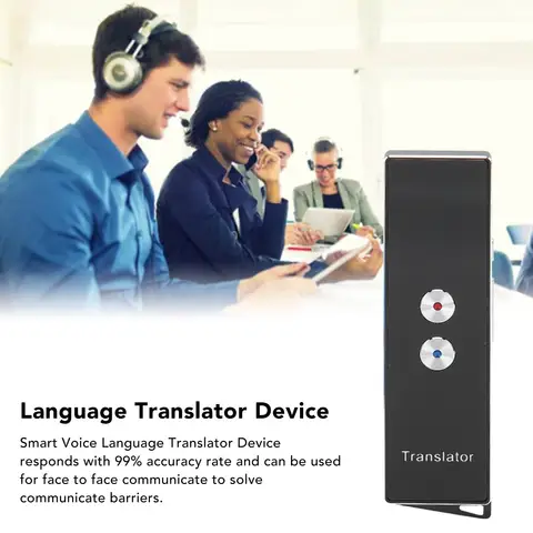 Translation Device Smart Voice Language Translator Device 99% Accuracy Rate Clear Fluent Voice Real Time for Learn for Work
