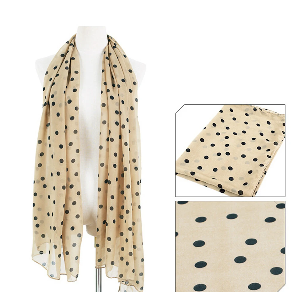 Chiffon Scarf Lightweight Ladies Shawl Soft Dots Sunscreen Summer Fashion Women Office Dress Comfortable
Chiffon Scarf Lightweight Ladies Shawl Soft Dots Sunscreen Summer Fashion Women Office Dress Comfortable