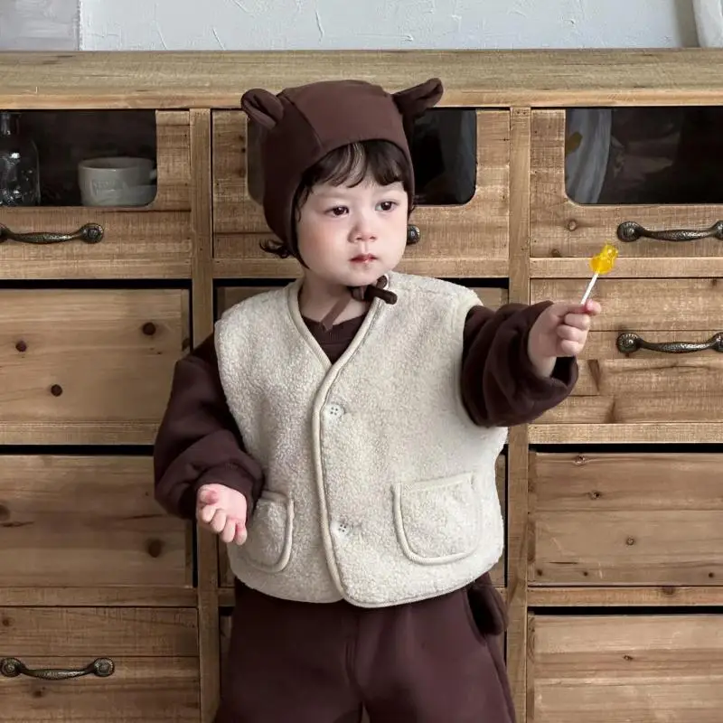 Infant Girls Fleece Vest Cardigan Plus Velvet Thick Toddler Warm Jacket Baby Clothes 2025 Winter New Baby Sleeveless Warm Vest
Infant Girls Fleece Vest Cardigan Plus Velvet Thick Toddler Warm Jacket Baby Clothes 2025 Winter New Baby Sleeveless Warm Vest