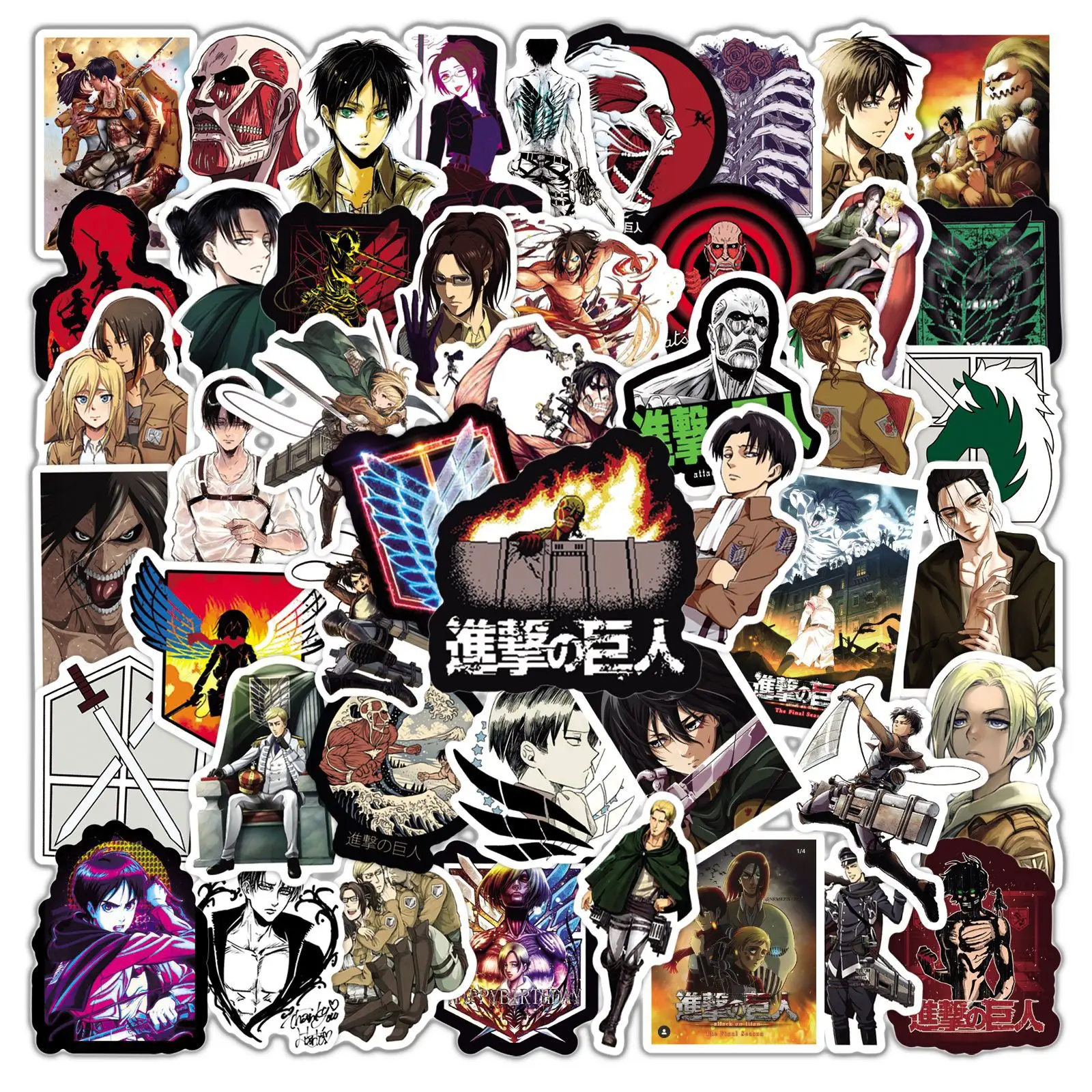 50pcs Attack on Titan Series Graffiti Stickers Suitable for Helmets Desktop Wall Decoration DIY Sticker Pack Wholesale
50pcs Attack on Titan Series Graffiti Stickers Suitable for Helmets Desktop Wall Decoration DIY Sticker Pack Wholesale