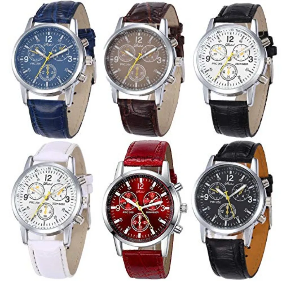 6 Pack Men's Leather Quartz Watch Geneva Casual Dress Wrist Band Watches Wholesale Lots Set Men Watches Pack 6pcs-C005
6 Pack Men's Leather Quartz Watch Geneva Casual Dress Wrist Band Watches Wholesale Lots Set Men Watches Pack 6pcs-C005
