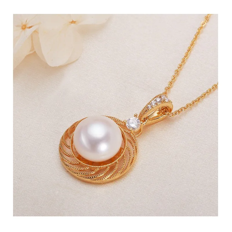 Freshwater Pearl Flat Round Strong Light Pendant Copper Gold-plated Bird's Nest Necklace Live Supply
Freshwater Pearl Flat Round Strong Light Pendant Copper Gold-plated Bird's Nest Necklace Live Supply