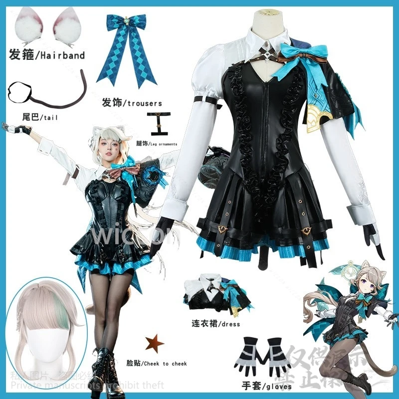 Anime Magician Lynette Cosplay Costume Sexy Dress Lolita Uniform Tattoo Furry Ear Tail For Anime Game Genshin Impact Customized
Anime Magician Lynette Cosplay Costume Sexy Dress Lolita Uniform Tattoo Furry Ear Tail For Anime Game Genshin Impact Customized