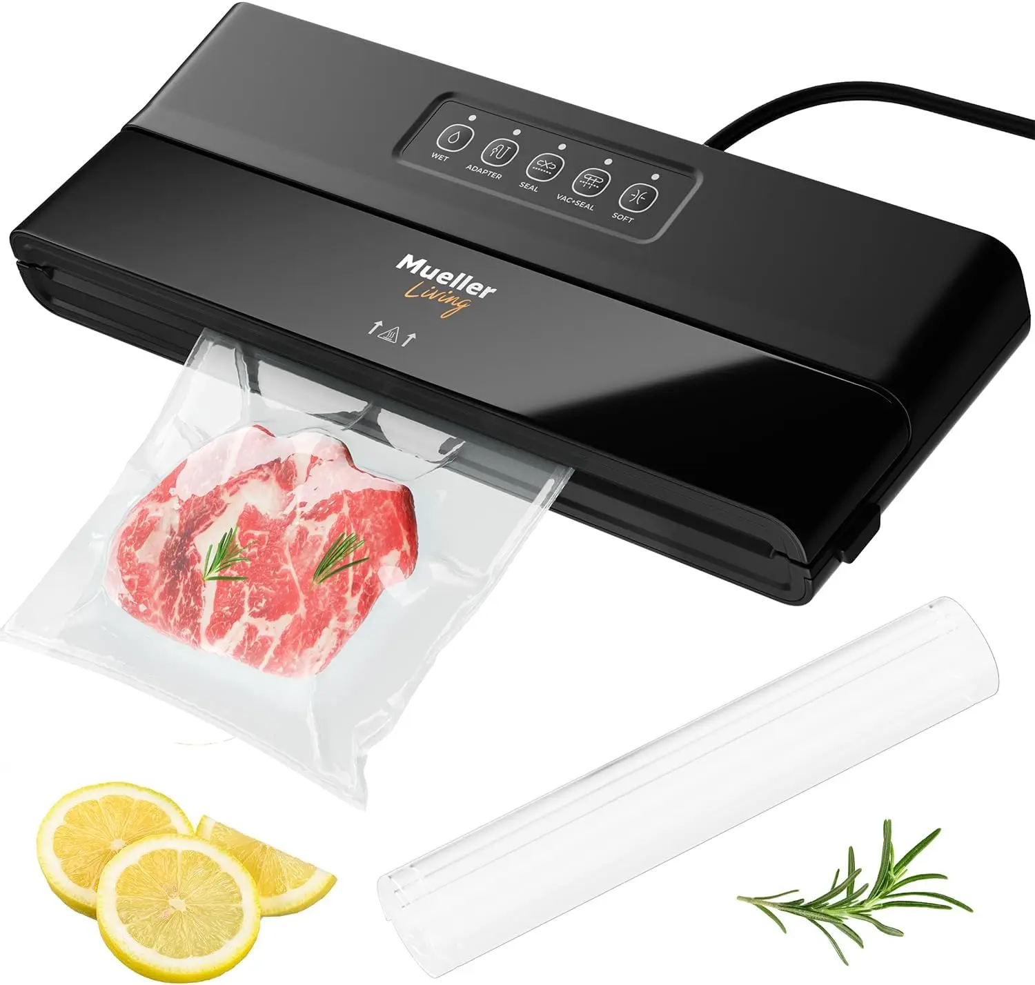 MuellerLiving Vacuum Sealer Machine, Compact Vacuum Sealer Kit with Bags/Roll, LED Light Indicators, Preserve, Marinate, Sous
MuellerLiving Vacuum Sealer Machine, Compact Vacuum Sealer Kit with Bags/Roll, LED Light Indicators, Preserve, Marinate, Sous
