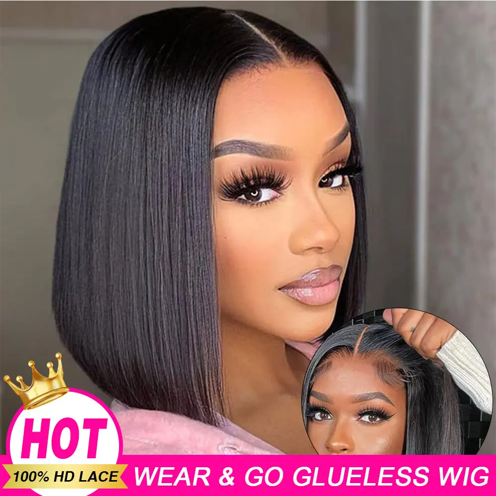 Wear And Go Bob Wig Straight Short Bob Hair Wig Human Hair Glueless Wig Human Hair Ready To Wear Pre Cut Lace 4x4 Closure Wig
Wear And Go Bob Wig Straight Short Bob Hair Wig Human Hair Glueless Wig Human Hair Ready To Wear Pre Cut Lace 4x4 Closure Wig