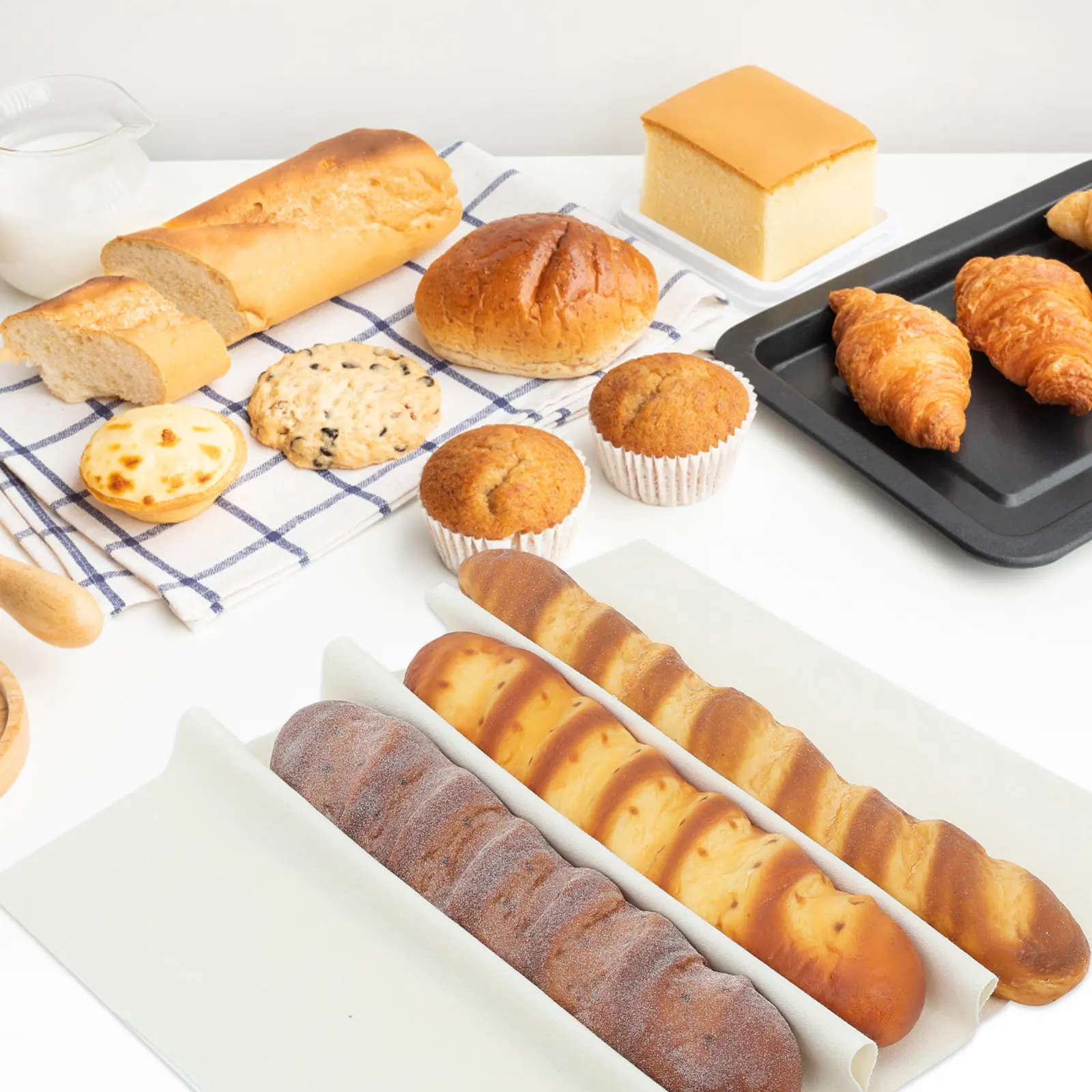 2Pcs Organic Linen Proofing Cloths Bread Baking Accessories for Dough Fermentation Rising Baguettes Loaves Homemade Bakery Tools
2Pcs Organic Linen Proofing Cloths Bread Baking Accessories for Dough Fermentation Rising Baguettes Loaves Homemade Bakery Tools