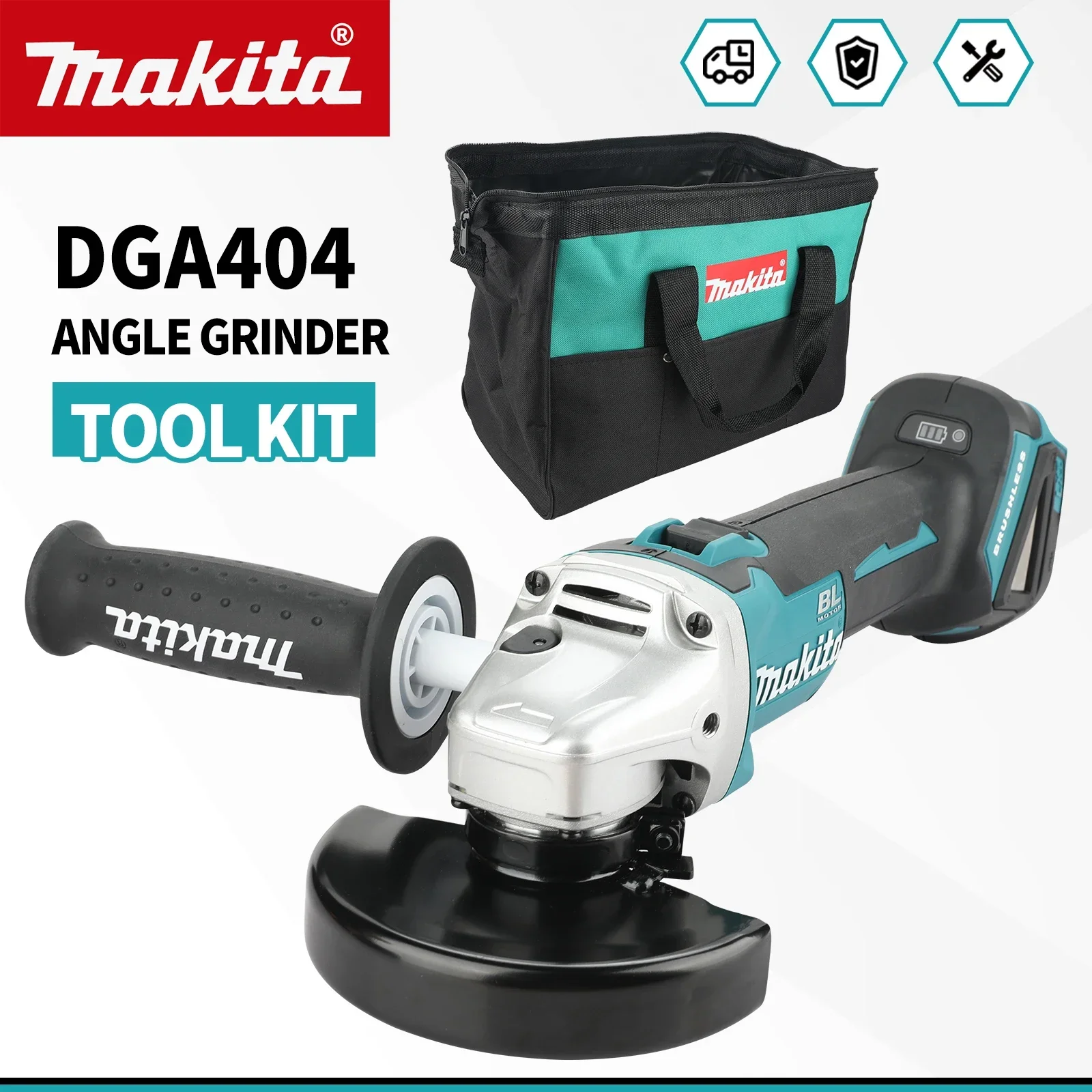 Угловая шлифовальная машина Makita DGA404 125 мм, бесщеточный двигатель, для работы по металлу, с эргономичной рукояткой и портативной сумкой для переноски
Угловая шлифовальная машина Makita DGA404 125 мм, бесщеточный двигатель, для работы по металлу, с эргономичной рукояткой и портативной сумкой для переноски