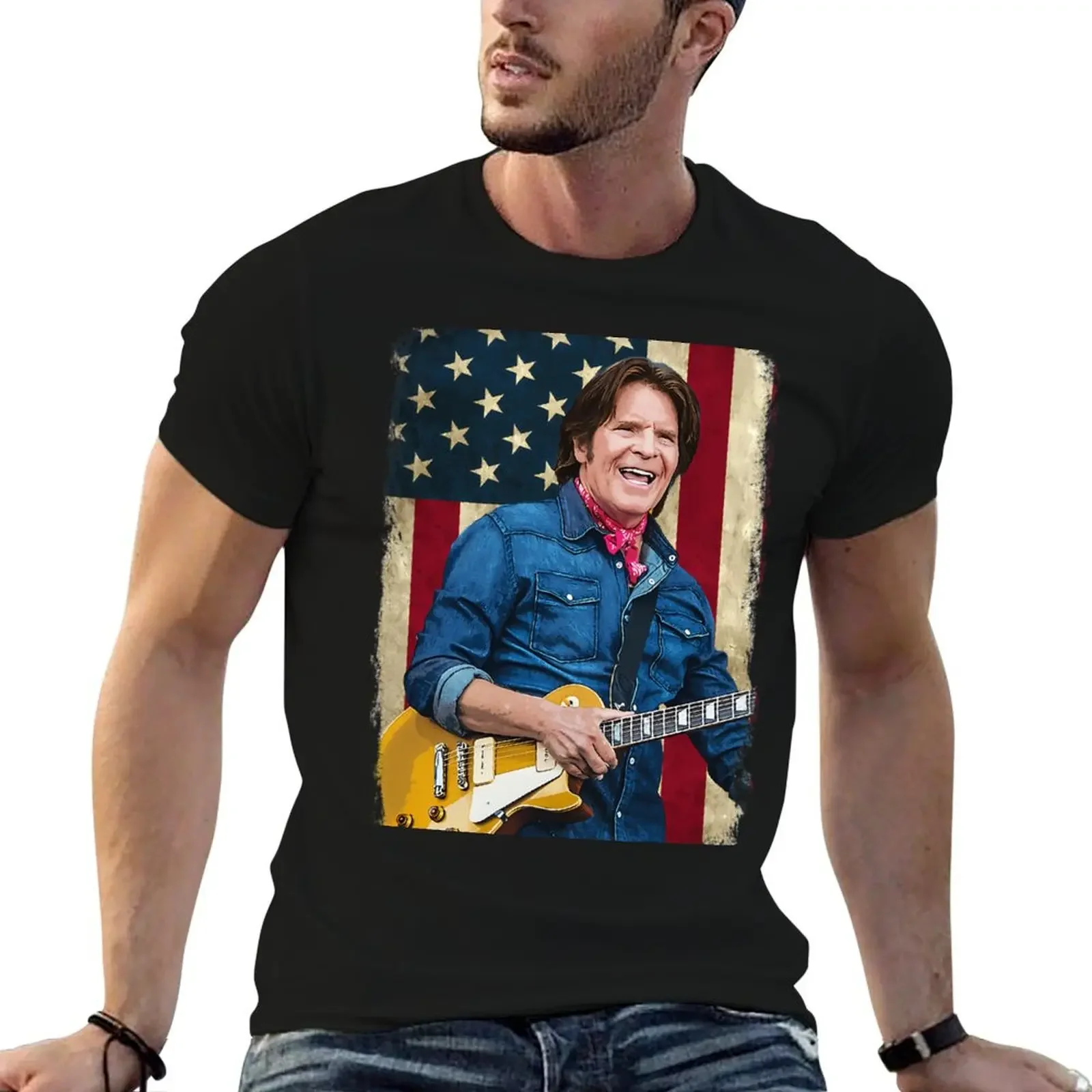 Vintage American Flag John Fogerty Legend T-Shirt Short sleeve tee oversizeds summer clothes anime figures luxury clothes men
Vintage American Flag John Fogerty Legend T-Shirt Short sleeve tee oversizeds summer clothes anime figures luxury clothes men