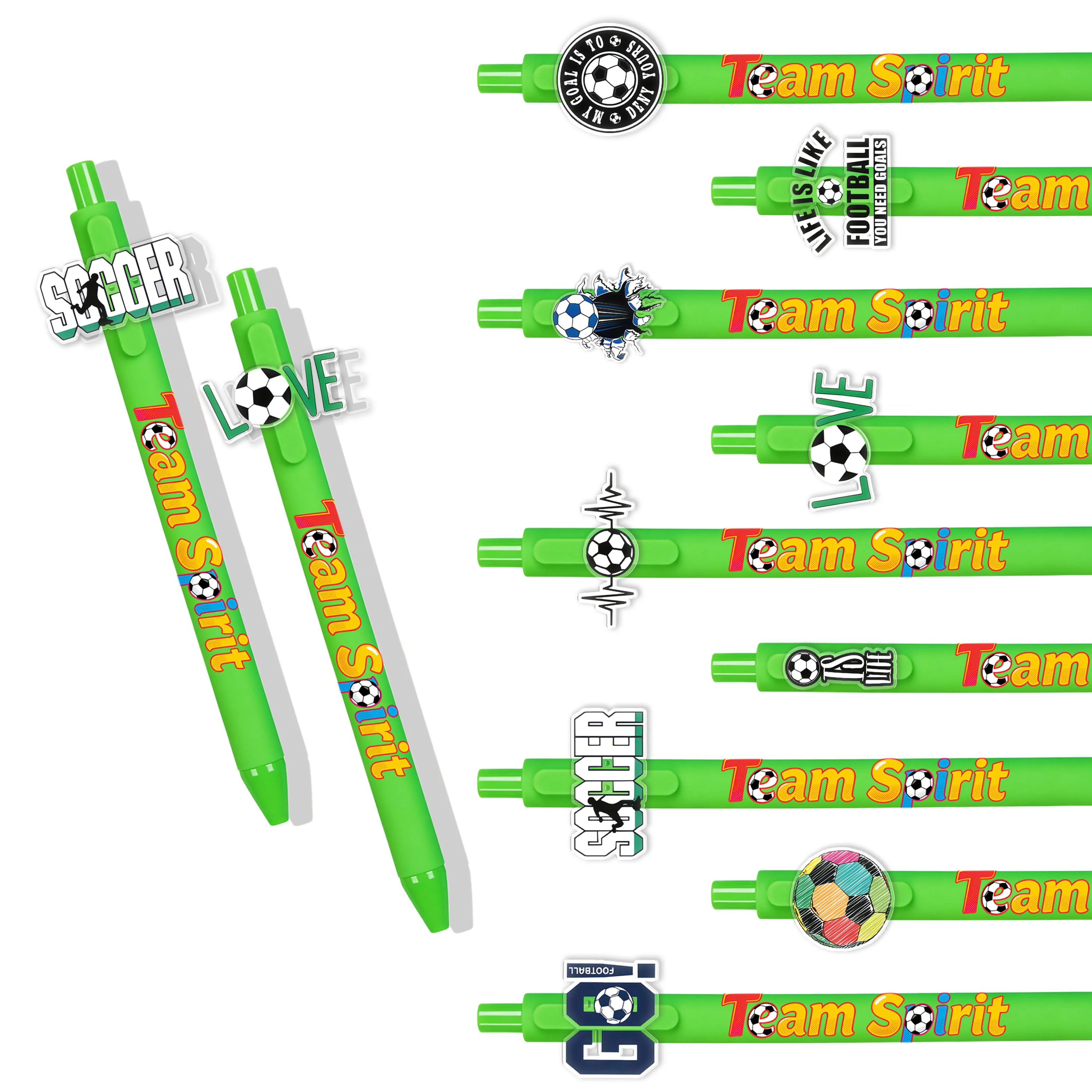 10/14pcs Green Football Theme Push-Action Ballpoint Pens | Sports Series Fan Merch Signature Pens, Student & Office Stationery
10/14pcs Green Football Theme Push-Action Ballpoint Pens | Sports Series Fan Merch Signature Pens, Student & Office Stationery