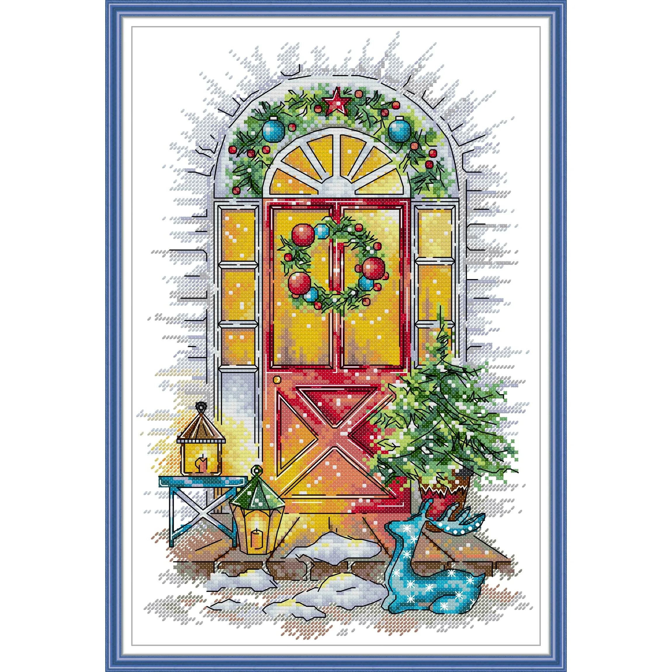 Joy Sunday Pre-printed Cross Stitch Kit DIY Easy Pattern Aida 14/11CT Stamped Fabric Embroidery Set-Door of Winter
Joy Sunday Pre-printed Cross Stitch Kit DIY Easy Pattern Aida 14/11CT Stamped Fabric Embroidery Set-Door of Winter