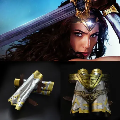 18cm Cosplay Prop superhéroe mujer maravilla Diana brazalete guante aro Halloween mujer maravilla diadema máscara accesorios de juego de rol