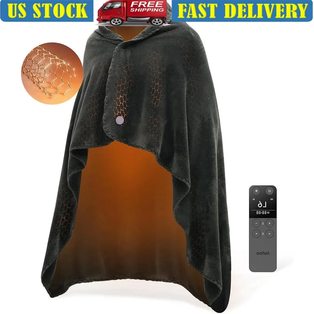 Одеяло с нано-подогревом, портативное электрическое одеяло, 24 В, безопасное моющееся, дальнее инфракрасное отопление, беспроводной пульт дистанционного управления, 6 уровней нагрева, 10 часов
Одеяло с нано-подогревом, портативное электрическое одеяло, 24 В, безопасное моющееся, дальнее инфракрасное отопление, беспроводной пульт дистанционного управления, 6 уровней нагрева, 10 часов