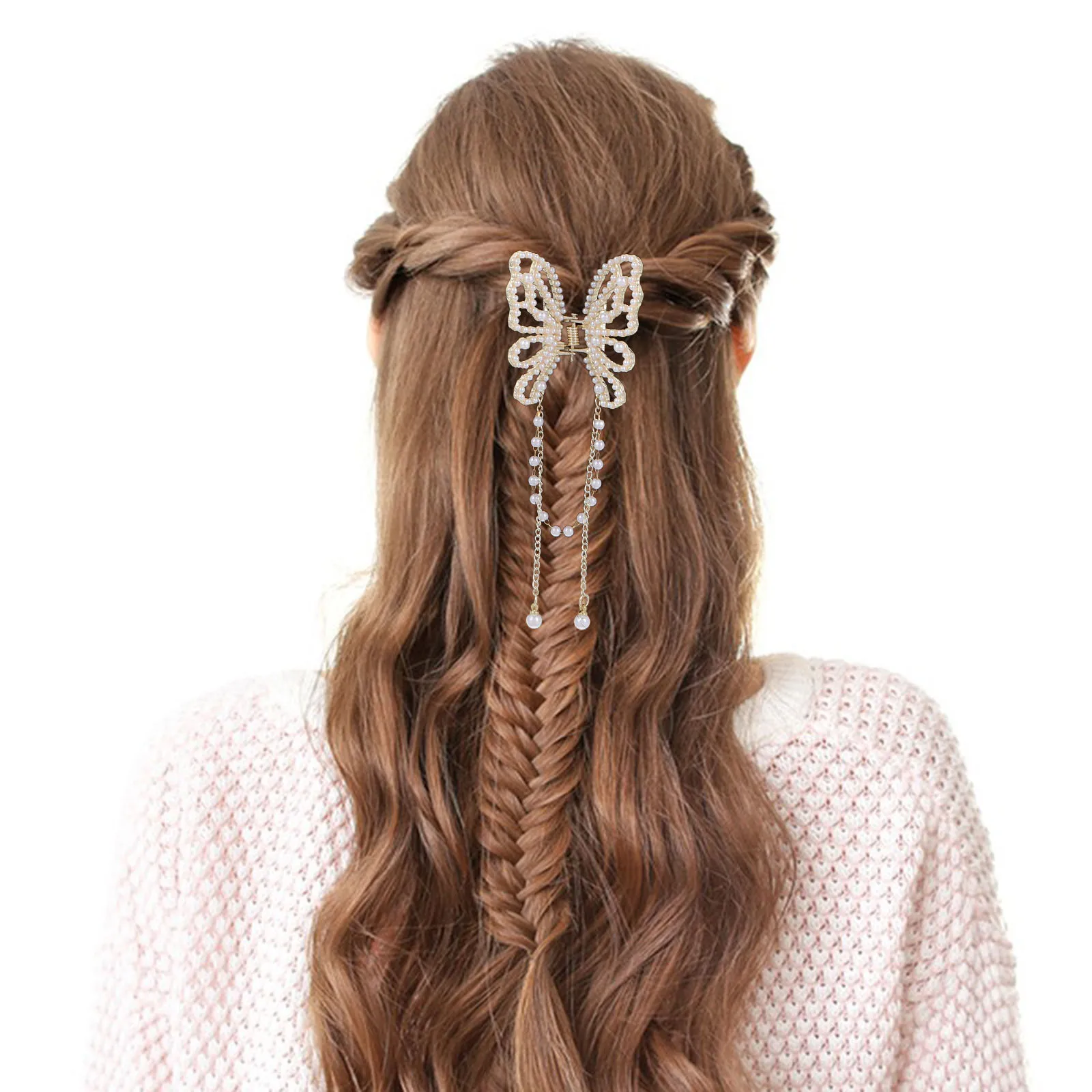 Butterfly Tassel Pearl Hair Claw Clip Small Elegant Hair Accessories for Women Girls Luxury Korean Clips Butterfly Claw Clip
Butterfly Tassel Pearl Hair Claw Clip Small Elegant Hair Accessories for Women Girls Luxury Korean Clips Butterfly Claw Clip