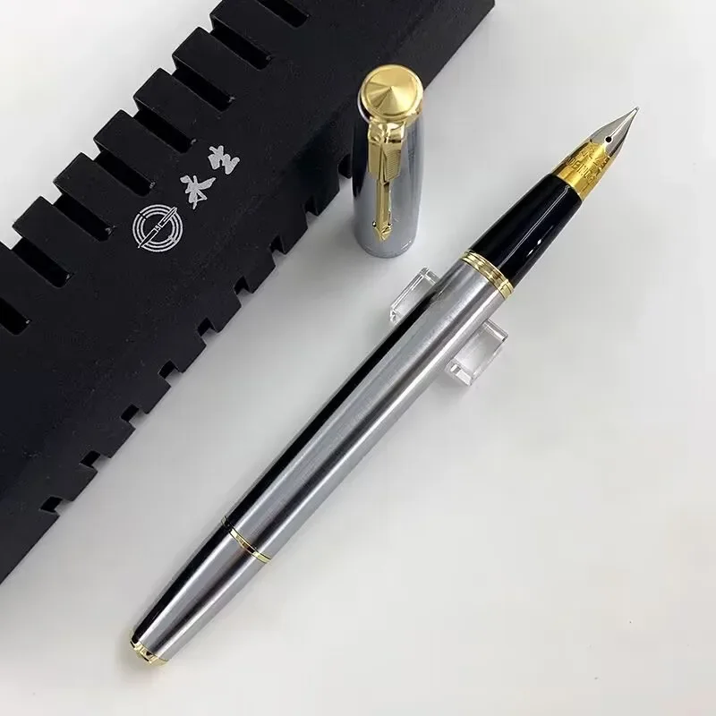 WingSung 601A Piston Filler Fountain Pen F 0.5mm Nib All Steel Gold Silver Clip Luxury Writing Gift Office Stationery Supplies
WingSung 601A Piston Filler Fountain Pen F 0.5mm Nib All Steel Gold Silver Clip Luxury Writing Gift Office Stationery Supplies