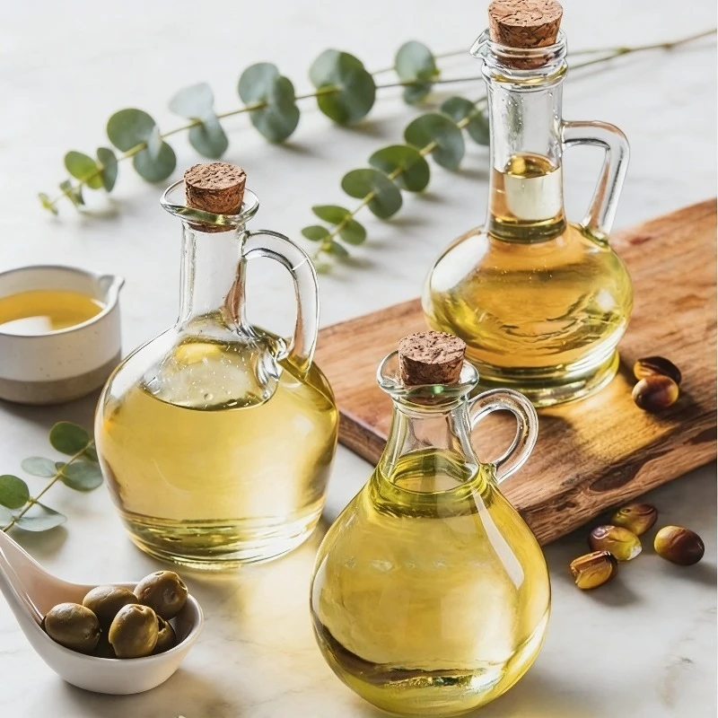 1pcs Glass Olive Dispenser Bottle with Handle & Cork Stopper Leak-Proof Oil Vinegar Cruet for Kitchen Cooking & Salad Dressing
1pcs Glass Olive Dispenser Bottle with Handle & Cork Stopper Leak-Proof Oil Vinegar Cruet for Kitchen Cooking & Salad Dressing