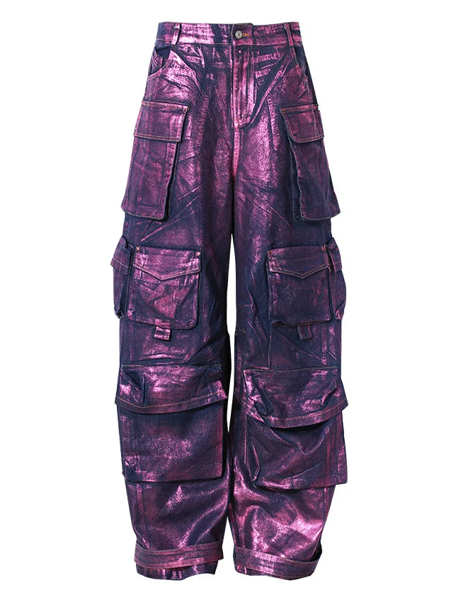 Dance Streetwear High Waist Wide Leg Denim Pants Gold Embossed Taller Size Loose Fit Women's Long Pants Spring
Dance Streetwear High Waist Wide Leg Denim Pants Gold Embossed Taller Size Loose Fit Women's Long Pants Spring