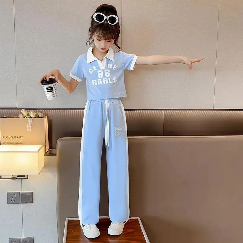 2024 summer tracksuit Girls clothes children set polo Kids letters short t-shirt + striped long pant 4 8 to 10 12 14 years teens
2024 summer tracksuit Girls clothes children set polo Kids letters short t-shirt + striped long pant 4 8 to 10 12 14 years teens