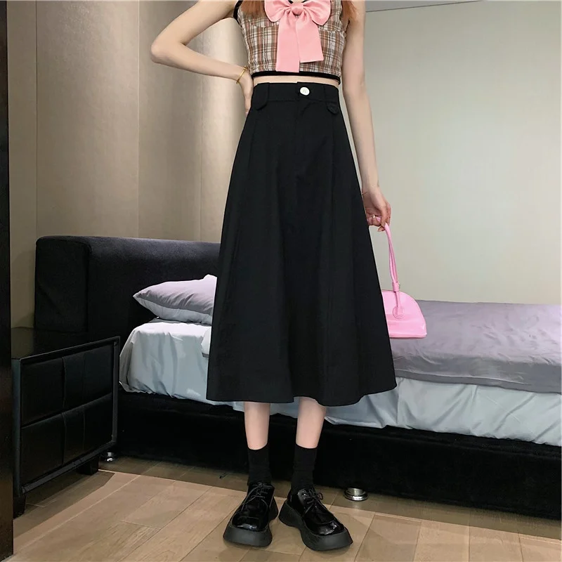 High Waist A-Line Midi Skirt Women Summer plus Size Conceal Belly Half Body Skirts Sweet Style Pure Color College Sweetness
High Waist A-Line Midi Skirt Women Summer plus Size Conceal Belly Half Body Skirts Sweet Style Pure Color College Sweetness