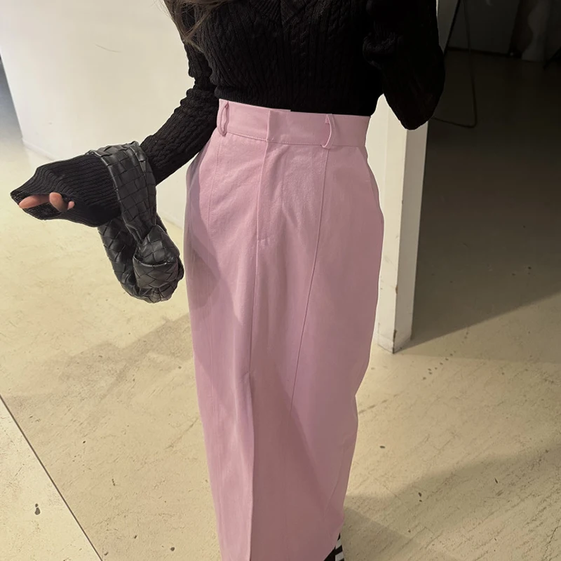 Chic High Waist Pure Color Knee-Length Asymmetrical Design Slimming Effect Long f Skirt for Women Summer Faion Trend
Chic High Waist Pure Color Knee-Length Asymmetrical Design Slimming Effect Long f Skirt for Women Summer Faion Trend