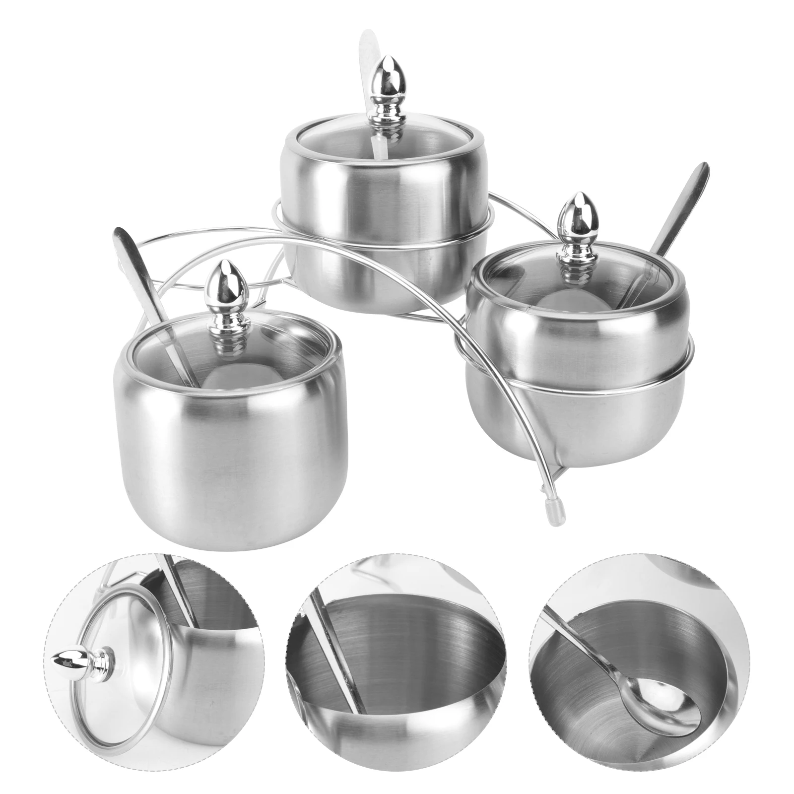 Seasoning Jar Set Thick Spice Jars Condiment Holding Rack Tray Shelf Holder Stainless Steel European Style Box
Seasoning Jar Set Thick Spice Jars Condiment Holding Rack Tray Shelf Holder Stainless Steel European Style Box