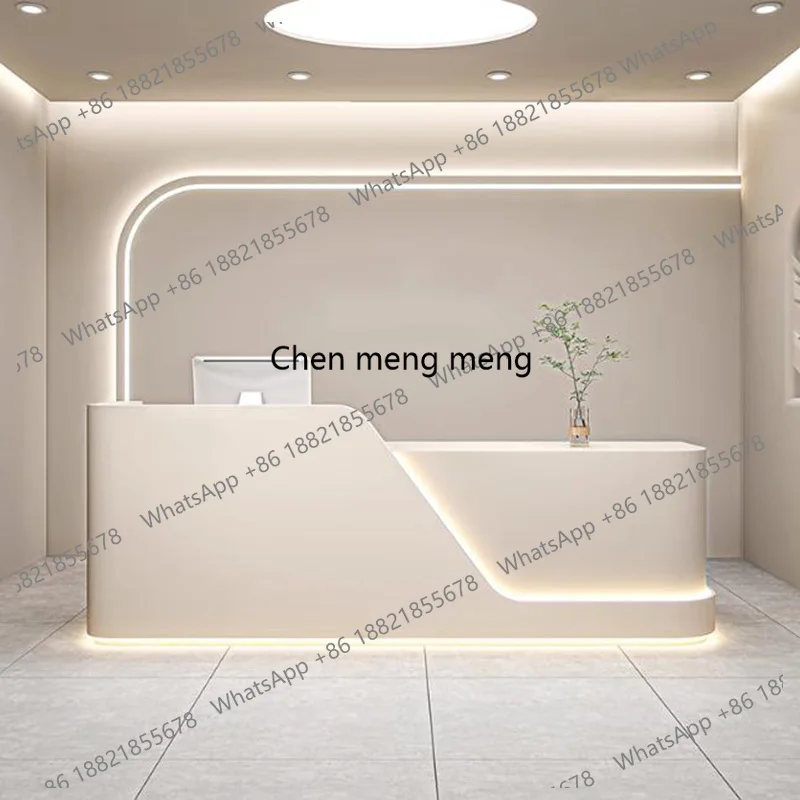 Минималистичные стойки ресепшн с LED-подсветкой, изогнутые современные стойки для салонов красоты, модная мебель для зоны приёма гостей
Минималистичные стойки ресепшн с LED-подсветкой, изогнутые современные стойки для салонов красоты, модная мебель для зоны приёма гостей