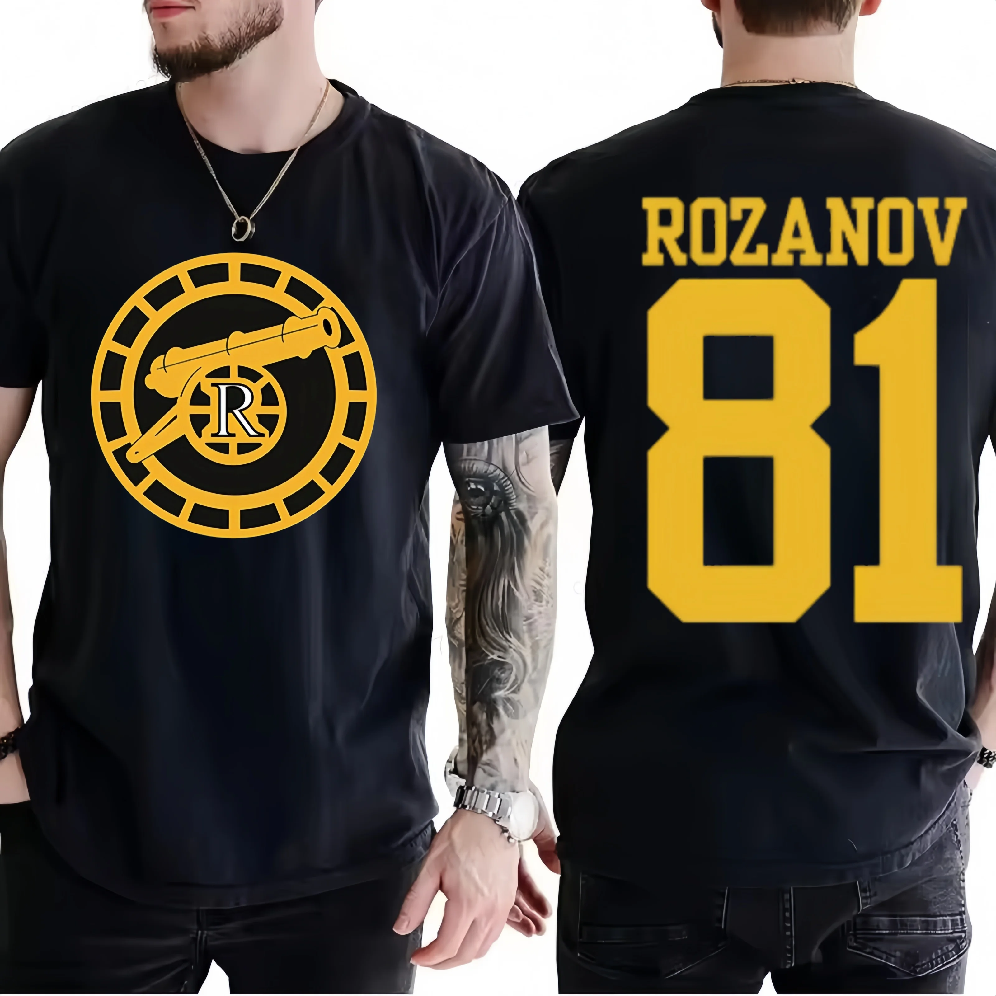 Spring/Summer New Boston Raiders Rozanov 81 Printed Cotton Loose Short Sleeve Round Neck Men's/Women's Casual Fashion T-shirt
Spring/Summer New Boston Raiders Rozanov 81 Printed Cotton Loose Short Sleeve Round Neck Men's/Women's Casual Fashion T-shirt