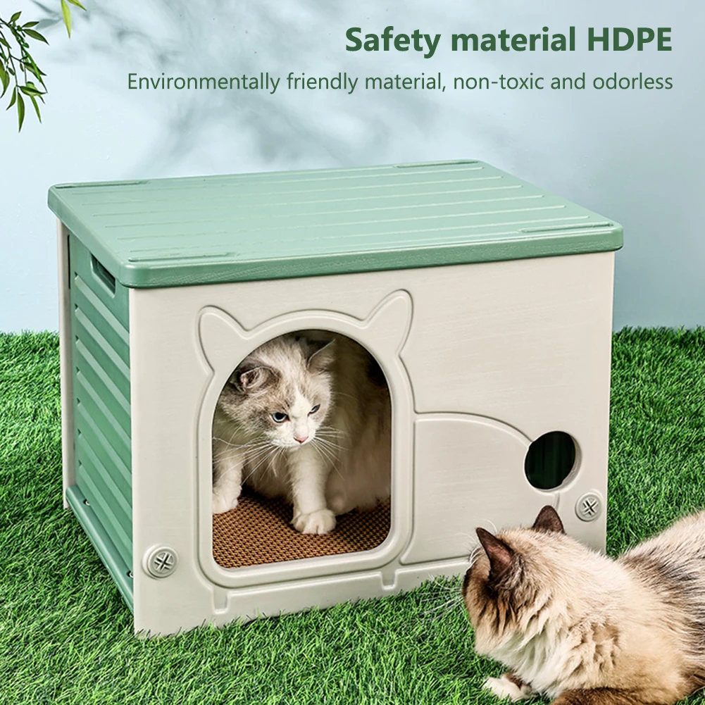 Outdoor Cat House Rainproof Shelter Stray Four Seasons Cozy House for Small Pets Outdoor Kitten Nest
Outdoor Cat House Rainproof Shelter Stray Four Seasons Cozy House for Small Pets Outdoor Kitten Nest