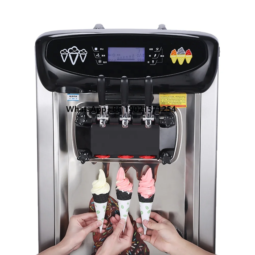 Factory High Productivity 3 Flavor Ice Cream Maker Machine Automatic Table Top Soft Serve Ice Cream Machine Commercial
Factory High Productivity 3 Flavor Ice Cream Maker Machine Automatic Table Top Soft Serve Ice Cream Machine Commercial